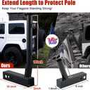 Truck Flag Pole with Hitch Holder 6FT Heavy Duty Flagpole Kit for 2" Tow Hitch, Dual Angle Mount, Windproof Sleeve for Trucks, Jeep,Trailer for Tailgating,Parades,Off-Road Flag Display