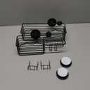 LEVERLOC Shower Caddy Suction Cup, 2 Pack suction shower shelf with Hooks & Soap holder, NO-Drilling Bathroom Holder, Rustproof bathroom organizer, Black