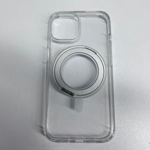 JUESHITUO 3 in 1 for iPhone 15 Case, [Non-Yellowing] 360 Rotatable Magnetic Ring Stand with [Rotary Damping Sound] [1X Screen Protector + 1X Camera Lens Protector] Slim Phone Cover 6.1", Clear