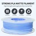 RAMBERY Matte Rainbow Printer Filament Multicolor 3D Printing Accessories Neatly Wound, 1.75mm 1kg(2.2lb), Matte Rainbow Blue-White