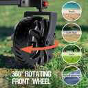 PORTAL Heavy-Duty Folding Wagon Cart, Large Collapsible Utility Wagon with All-Terrain Wheels for Beach, Camping, Garden & Grocery