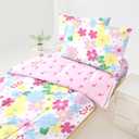 Zipper Bedding Twin for Girls Floral Comforter Girls Flower Twin Bedding All in one Zipper Kids Colorful Comforter (Dal-clb-flower 03)