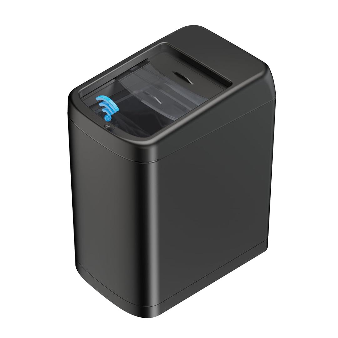 ELLO&ALLO Garbage Can 13 Gallon 50 Liter Kitchen Motion Sensor Trash Can Automatic Touch Free High-Capacity with Lid Black Waste Bin