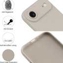 Compatible with iPhone Air Case, Shockproof Liquid Silicone Protective Phone Case with Soft Anti-Scratch Microfiber Lining Ultra Slim Drop Protection Phone Cover (Stone)