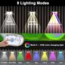 4 Pack Solar Fence Lights Outdoor Waterproof Stainless Steel Led Solar Lights Outdoor Post Deck Light 9 Modes RGB Color Changing Garden Step Light Solar Powered for Backyard Wall Patio