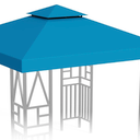 10x10ft Outdoor Shelter for Smaller Top Double Tiered Canopy Cover (Blue)