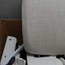 Office Chair for Long Hours & Back Pain Relief  4" Thick Molded Foam Cushion, Padded Lumbar Support and Flip-up Armrests, Ideal for Office or Study, Light Gray