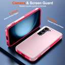 Hualele for Samsung Galaxy S23 Plus Case,[Military Grade Protection] [Dropproof Shcokproof] Anti-Slip Grip Dual Layer Rugged Heavy Duty Galaxy S23 Plus Phone Case,Pink
