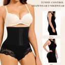 LANCS Tummy Control Shapewear Panties for Women High Waisted Compression Underwear Body Shaper Girdle Waist Trainer (Medium, Black)