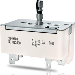 3149400 3148954 WP3149400 3148953 Range Surface Burner Infinite Switch for Large 8 Inch Burner Replace Parts: 2786 AP6007666 PS11740783 EAP11740783 310180 311846 311858 311859 Fits for Whirlpool