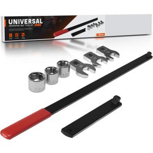 Universal Serpentine Belt Tool Kit, 3/8" & 1/2" Drive Belt Adjust Tightener Wrench Set, (8pcs)