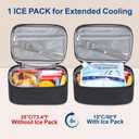 Bagseri Small Insulated Lunch Bag with Ice Pack - 4L Lunch Box, Black