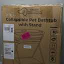 Collapsible Elevated Pet Bathtub, Foldable Washing Station for Small to Medium Dogs and Cats, Portable Pet Shower and Grooming Stand for Indoor and Outdoor Use