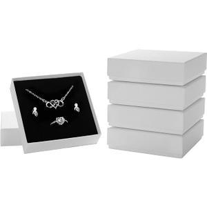 20 Pack Cardboard Jewelry box Necklaces, Bracelets,Earrings,Small Gift Packaging, Jewelry Gift Boxes Lids Filled