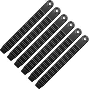 6Pcs Snowboard Ankle Ladder Strap Binding-7.9 x 0.8 Inch Snowboard Binding Ladder Straps-Snowboard Ladder Strap Binding Replacement (Black)