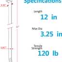 Zip Ties 12 inch Heavy Duty Zip Ties with 120 Pounds Tensile Strength, Black Cable Ties, 100 Pieces,by Karoka