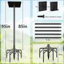 Bird Feeder Pole Stand,95 Inch Bird House Pole for Outdoors Heavy Duty,5 Base Prongs Adjustable Birds Feeder Stand for House