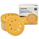 5-Inch 8-Hole Hook and Loop Sanding Discs 220-Grit Random Orbit Sandpaper, 50-Pack