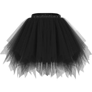 Bridesmay Women's Tutu Skirt 2025 50s Vintage Ballet Bubble Dance Skirts for Cosplay Party (Medium)