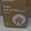 FUKUMARU Tofu Cat Litter - Septic Safe Corn Starch Blend, Flushable & Dust-Free, Quick Clumping, Superior Odor Control, Unscented, All-Natural, Low Tracking Pellets, Lightweight, 12 LBS (2 Packs)