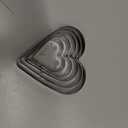 Love Heart Cookie Cutter Set Pack of 5 Valentines Day Heart Biscuit Cutter for Sandwiches, Pastries, Fruit and Cakes Birthday, Wedding Baking Tools