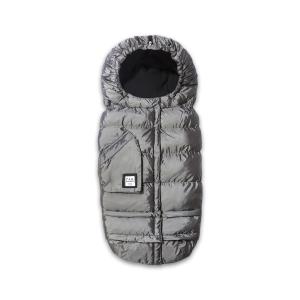 7AM Enfant Stroller Blanket 212 - Adjustable Baby Car Seat Zipped Blanket for Babies Winter, Unisex Multi Purpose Fleece Lined Warm Hooded Toddler Footmuff Water Repellent | (6M - 4T) (Metallic Grey)