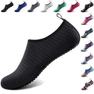 Water Shoes for Women Men Camping Cruise Travel Essentials Snorkeling Gear Outfits for Adults Beach Stuff Must Haves Supplies Summer Cool Vacation Accessories Pool Items Youth Size Size: 10-11 Women/9-10 Men