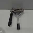 Stainless Steel BBQ Grill Brush and Scraper, Bristle-Free, Universal 3D Scraper Included
