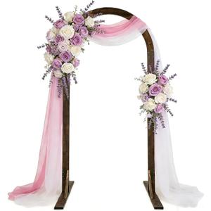 6.9 FT Wooden Arches Arco De Madera para Decoración Wood Arch Wooden Wedding Arches Wood Wedding Arch Backdrop Stand for Indoor Outdoor Wedding Party Garden Beach Forest Rustic Boho Decor