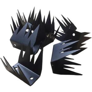 RZGZKLSH12Pcs Safety Anti Climb Fence Wall Spikes Intruder Deterrent Fence Spikes Outdoor Anti Climb Spikes Home Security Improvement Stop Thief or Wall Decoration (Black)