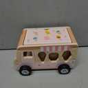 Fisher-Price Wood Toddler Toy Ice Cream Truck Shape Sorter Set, 9 Wooden Pieces for Developmental Play Kids Ages 18+ Months 