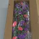 4PCS Artificial Fake Hanging Flowers Plants for Outdoor Spring Decor, UV Resistant Faux Morning Glory Eucalyptus Realistic Silk Petunias for Planter Porch Garden Balcony Yard Indoor (Purple Fuchsia)