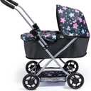 Bayer Doll Stroller Pram Starter with Adjustable Handle, Foldable Design, Canopy & Storage Basket for 18 Inch Dolls, 3.54x11.42x20.47 inches