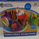 Learning Resources Create a Space Storage Center - Toy Desk Organizer, Classroom Workspace Must Haves, Homeschool Organization, Arts & Crafts , Caddy, Office & Teacher Supplies