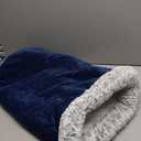 Large Cat Sleeping Bag Cozy 360 Wrap Plush Sleeping Bag for Winter Fluffy Soft Cat Bed Cave Comfortable Sack for Small Medium Large Adult Pet Indoor, 23.6 x 18.5 x 11.8 Inches