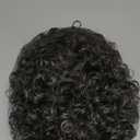 HUA Grey Glueless Wigs Human Hair Wigs for Black Women Grey Short Curly Wigs for Black Women Human Hair Mixed Kinky Curly Wear and Go Glueless Wig Ombre Gray 8 Inch Short Wigs for Older Women