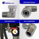 Cosmostar 1/2" NPTF Male x 1/2" NPSM Pipe Swivel Elbow 90-degree, Hydraulic Adapter