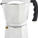 IMUSA 12-Cup Stovetop Espresso Maker, Cast Aluminum Coffee Maker, Cuban Coffee Brewer, Moka Pot Style, Portable Coffee Maker for Home, Camping, or Travel