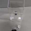 Acrylic Donation Box 10.2" x 5.6" x 4" Suggestion Box with Lock and Slot Wall Mount Safe Key Drop Ballot Clear Fundraising for Home Office Vote