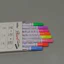 Overseas Neon Fluorescent Paint Marker Pens - 8 Colors Oil-Based Paint Markers, Medium Tip, Quick Drying and Waterproof Permanent UV Marker for Plastic, Glass, Rock, Wood, Canvas, Metal, Pumpkin