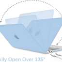 B BELK Compatible with MacBook Air 13 inch Case M1 2022 2021 2020 2019 2018 A2337 A2179 A1932 Touch ID,Matte Plastic Hard Shell+Keyboard Cover+Screen Protector for MacBook Air 13.3 inch Case,Airy Blue