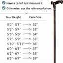 Asterom Handcrafted Canes for Men, Ergonomic Wooden Walking Cane, Oak Wood, 36"