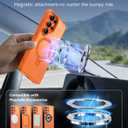 for Samsung Galaxy S26 Ultra Case with Magnetic Invisible Stand, [Compatible with MagSafe] [Military Drop Protection] Shockproof Slim Translucent Matte Case for S26 Ultra, Orange