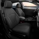 FREESOO for Honda Accord Seat Covers EX Hybrid 2023 2024 2025, Custom Fit Car Seat Covers, Luxury Waterproof Leather Seat Covers Full Set, Black (2023-2025 (Rear Row 40/60 Split Backrest))