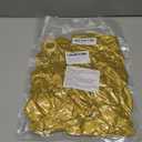 BAUANOOY 100pcs Metallic Gold Balloons 12 inch, Chrome Gold Balloons with Gold Ribbon for Birthday Graduation Engagement Wedding Party Decorations