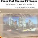 Krodtige 2 Pack Foam Flat Screen TV Covers for TV Protection During Storage, Moving, or Home Renovation, Fits Up to 80" L x 48" W Flat Screen TV(Fits TV Screens up to 80"-85")