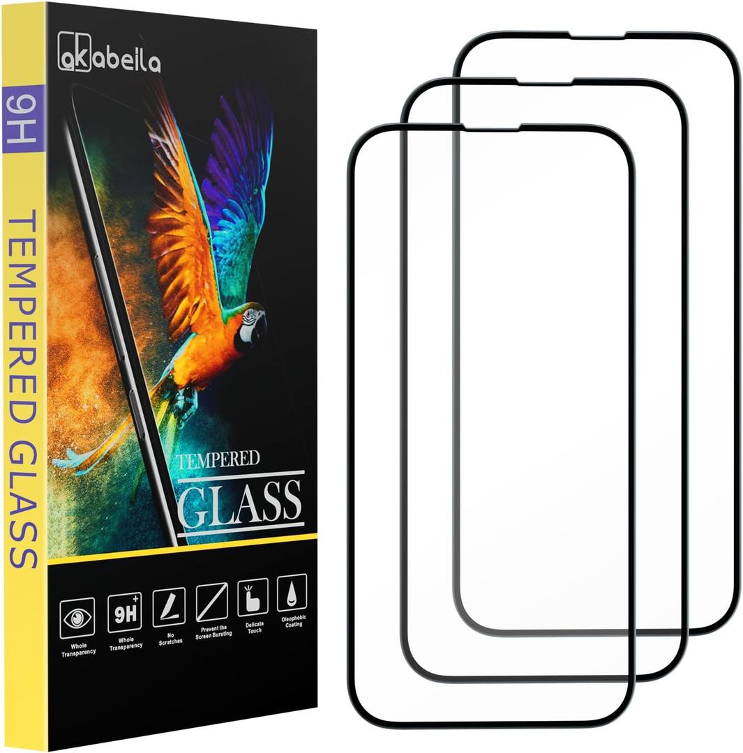 AKABEILA 3 Pack Screen Protector Compatible with Xiaomi Redmi Note 15 Pro 4G HD Tempered Glass Protective Film 9H Hardness Case Friendly Easy Installation Anti Scratch Bubble Free