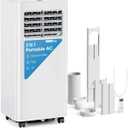8,000 BTU Portable Air Conditioner - 3-in-1 Portable AC Unit for Rooms Up to 350 Sq. Ft., with Remote Control, Cooling, Dehumidifier & Fan Modes, AC Unit for Bedroom, Office, Apartment