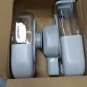 Hanging Automatic Rabbit Feeder for Cage,Dog Cat Food and Water Dispenser,Rabbit Water Bottle Guinea Pig Food Bowl Set,Gravity Feeder for Cats Dogs (Gray)