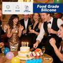 Silicone Cake Pop Mold Set, Round Cake Pop Cutter with Pusher, Tray and 50 Sticks, 15-Hole Cake Pop Holder, DIY Baking Molds Kit for Parties, Wedding, Home Desserts Making - Blue